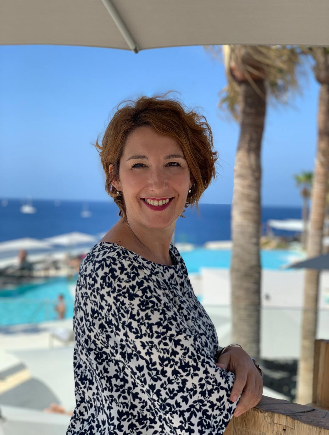 Retrato de Lucía Peris en un spa