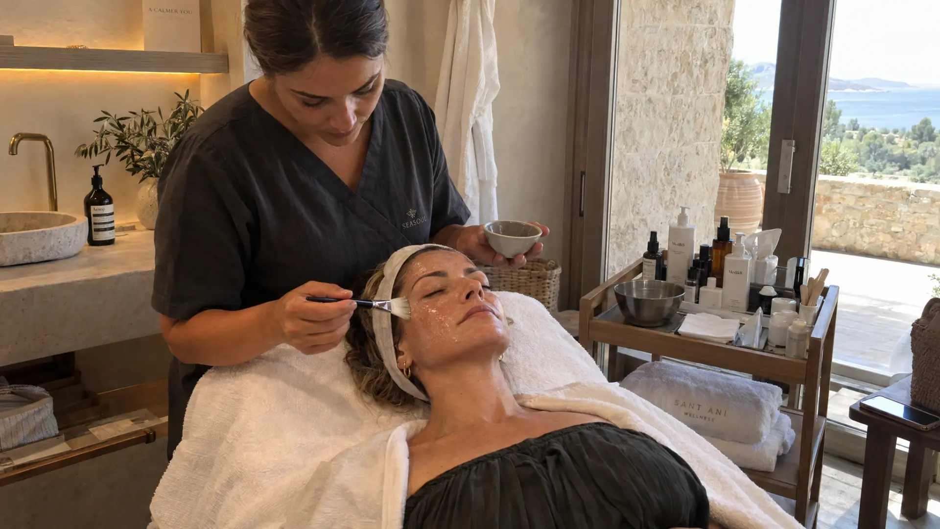 Tratamiento facial en cabina